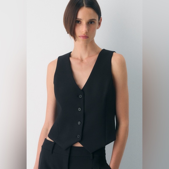 Babaton Tops - Aritzia Babaton Black Sleeveless Deniro Vest